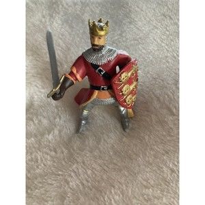 Papo Schleich Medieval Fantasy Figures 2000 Red King Richard  Sword & Shield